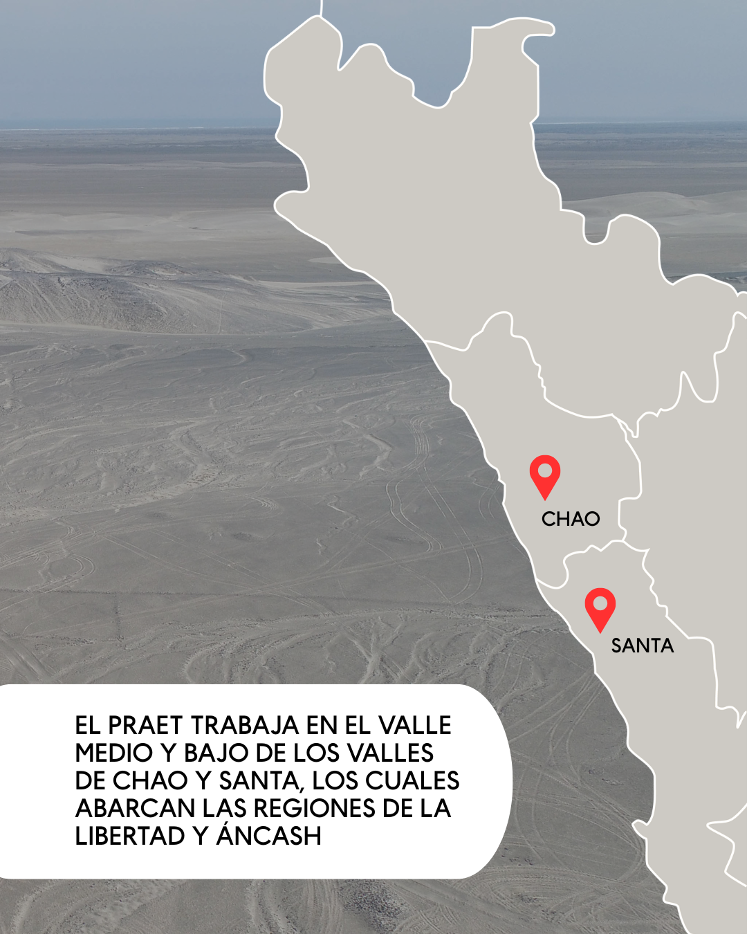 Área de investigación del PRAET en la costa norte peruana. Imagen: Mariapaz Peña.